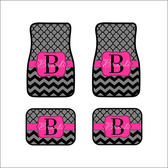 Monogram Car Floor Mats Front Car Mats Rear Car Mat Custom Car Etsy