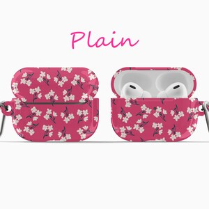 Personalized Spring Boho Small Flowers AirPod Case AirPod Pro Case holder cover with keychain holder Custom Monogram AirPod case CA Airpod Pro Plain