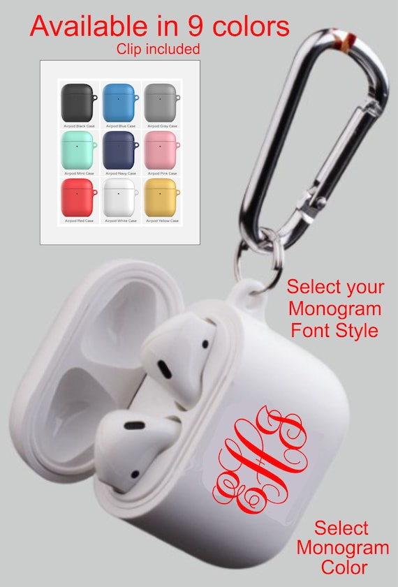Personalized Airpod holder Airpod Pro Case airpods cover airpod case keychain custom airpod holder case Monogram airpod holder case WO