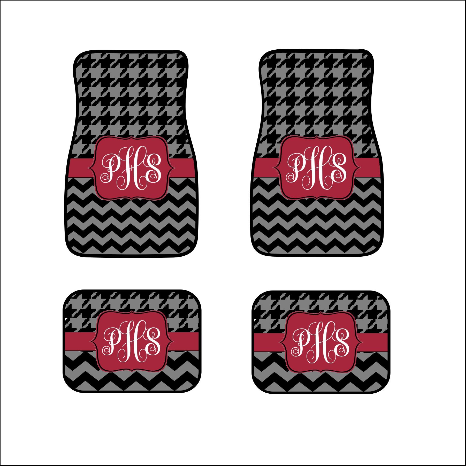 Monogram Alabama Crimson Car Floor Mats Front Rear Car Mats Etsy