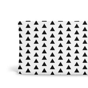 Changing Pad Cover Black Triangle - ModFox Exclusive- Black Changing Pad- Triangle Changing Pad- Monochrome Changing Pad- Minky Changing Pad