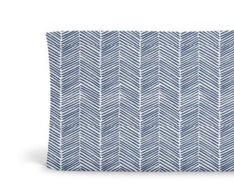 Changing Pad Cover Indigo Freeform Arrows - Navy Arrow Changing Pad - Navy Changing Pad - Arrow Changing Pad - Minky Changing Pad