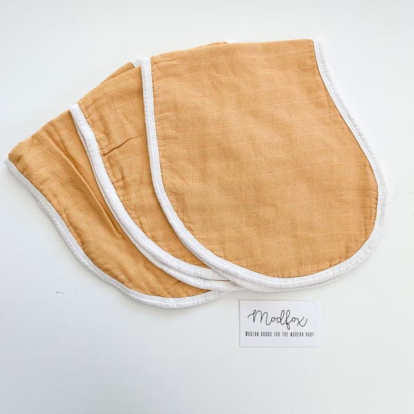 Solid Mustard Muslin Burp Cloths - Mustard Yellow Burp Cloth - Feeding - Baby Shower Gift - Neutral Baby Bib - Baby Boy Gift -Baby Girl Gift