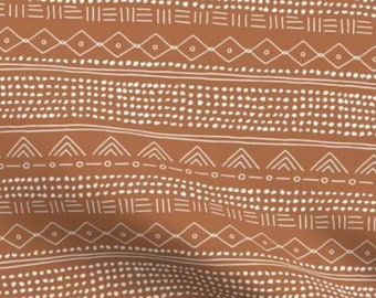 rust mudcloth crib sheet