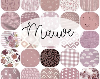 mauve crib sheet