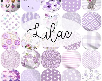 lilac crib sheet