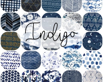 indigo crib sheet