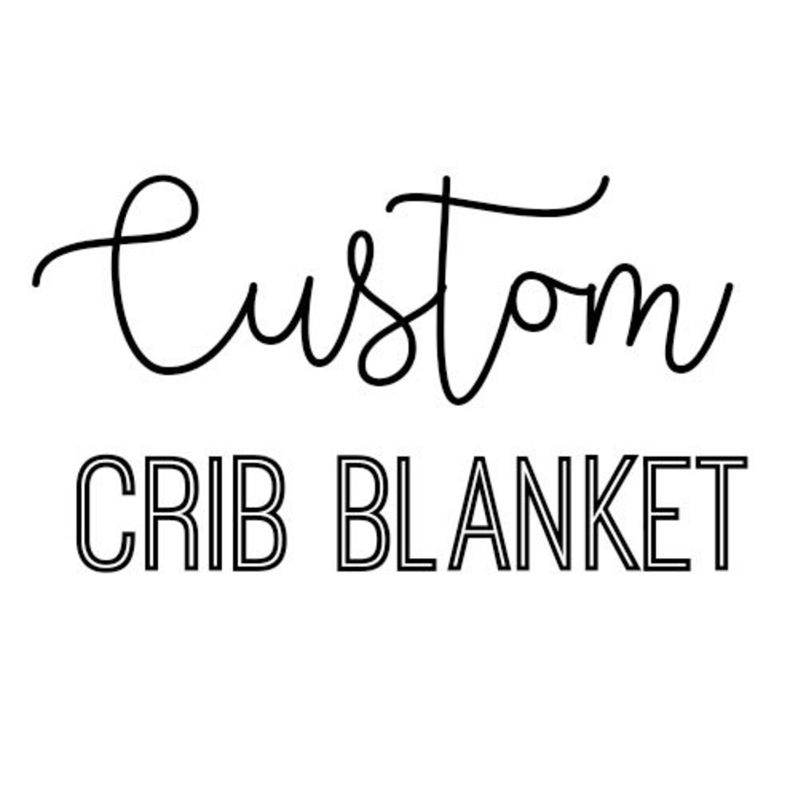 Custom Crib Blanket Choose Your Fabric Crib Blanket in Any Etsy