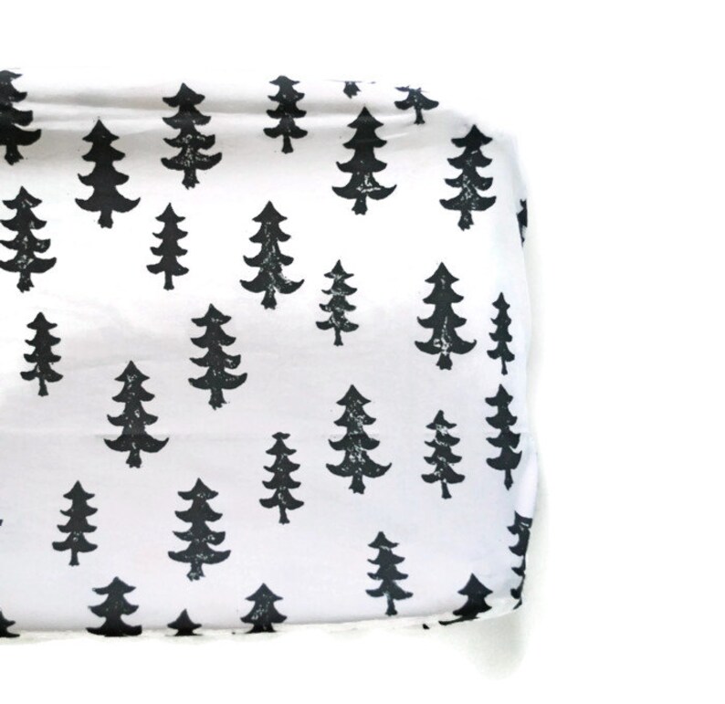 Changing Pad Cover Black Trees Woodland Changing Pad Etsy