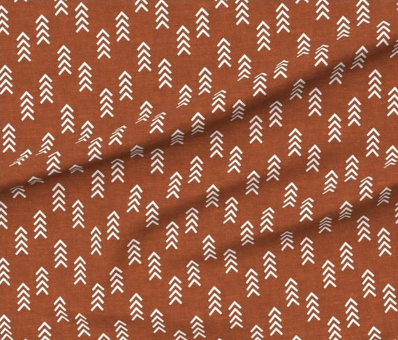 Fitted Crib Sheet Rust Arrow Stripes Burnt Orange Crib Etsy