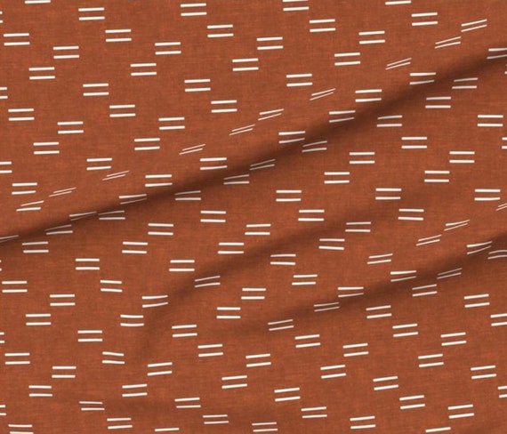 Fitted Crib Sheet Rust Double Dash Burnt Orange Crib Sheet Etsy