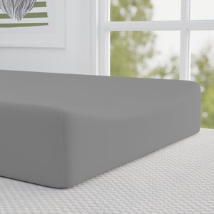 Solid Grey Changing Pad Cover