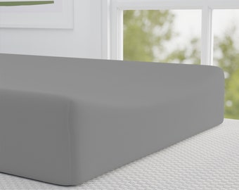 Solid Grey Changing Pad Cover