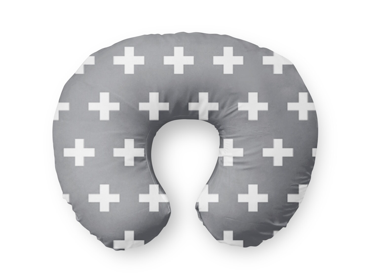 Nursing Pillow Cover Grey Plus Sign Nursing Pillow Cover Etsy