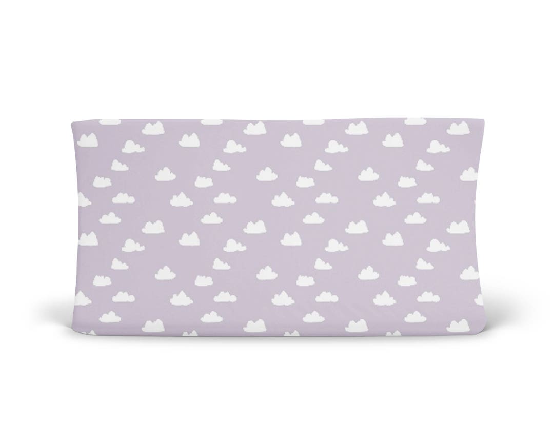 Changing Pad Cover Lavender Clouds Lavender Changing Pad Cloud Changing Pad Changing Pad Cover