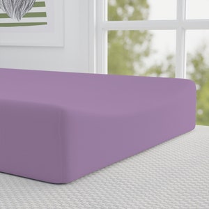 Solid Lilac Changing Pad Cover