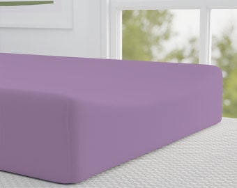 Solid Lilac Changing Pad Cover