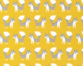 Organic Fitted Crib Sheet - Foxes on Gold - Organic Flannel
