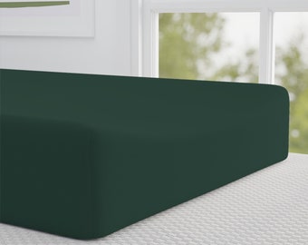 Solid Evergreen Changing Pad Cover