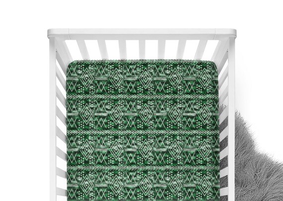 emerald green crib sheet