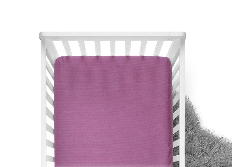 Fitted Crib Sheet Geranium Solid Crib Sheet Flat Crib Etsy