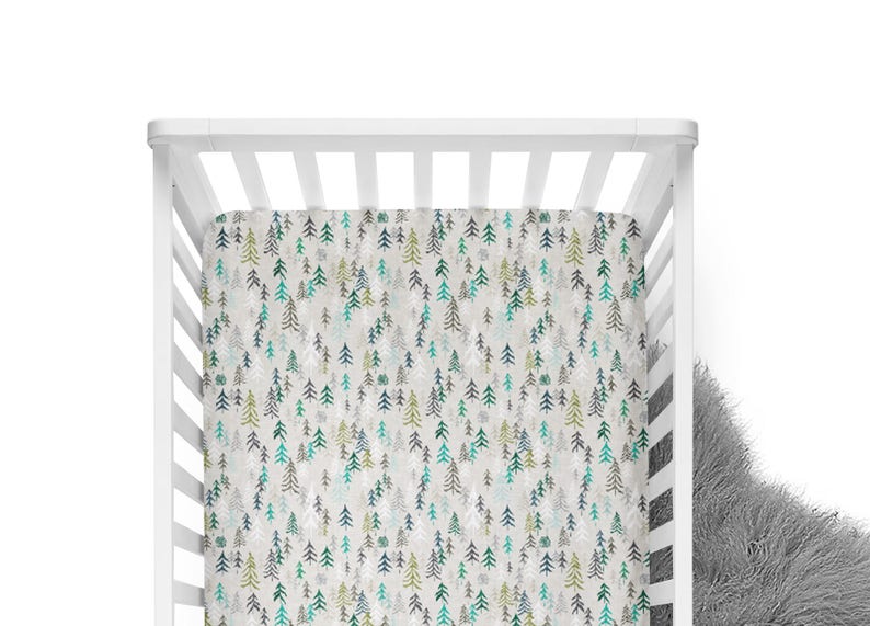 green crib sheets