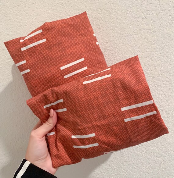 rust orange crib sheet