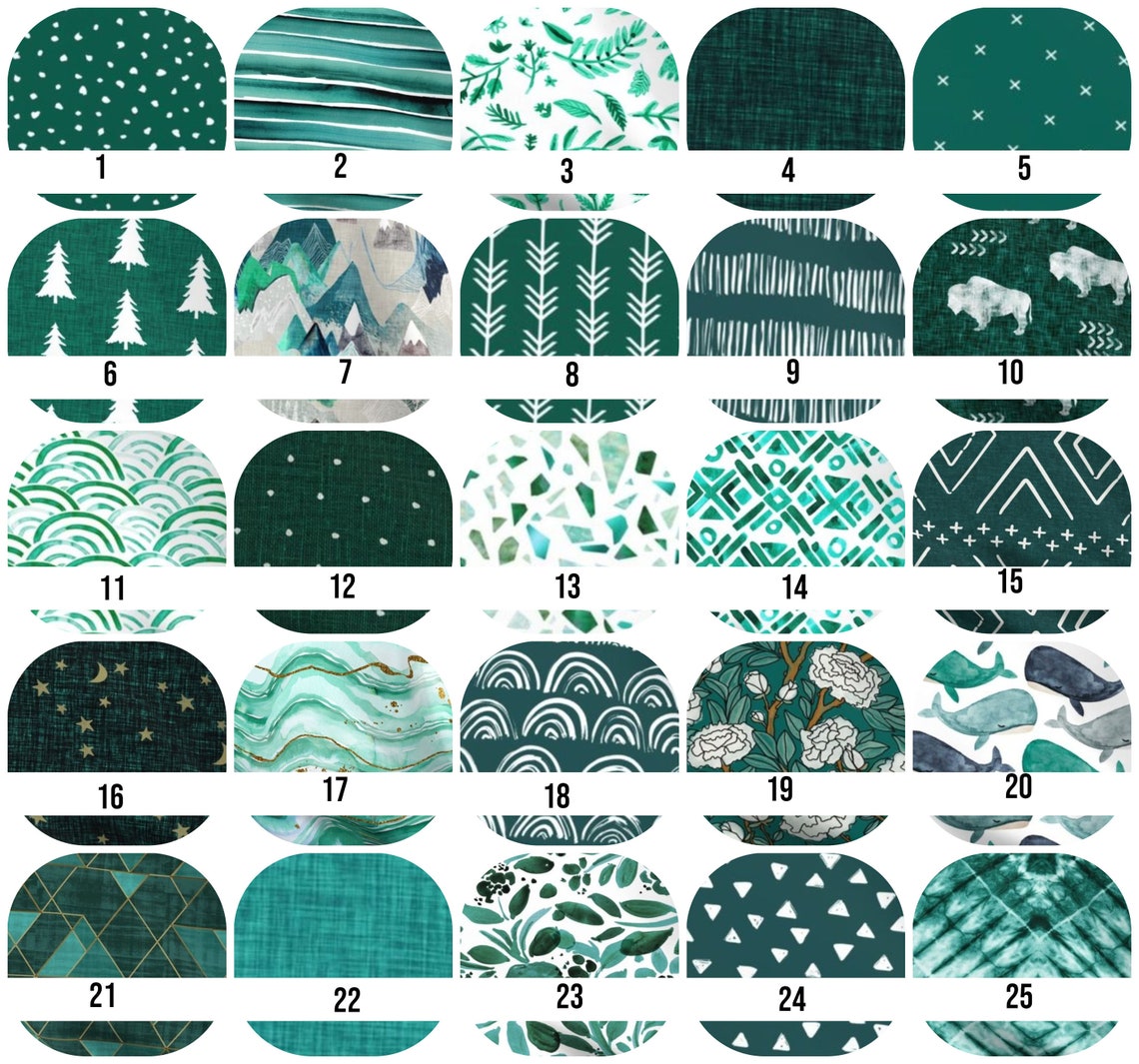 Emerald Green Baby Bedding . Emerald Crib Sheet . Emerald Baby Etsy