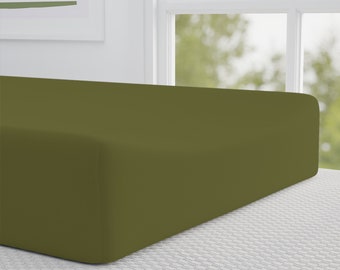 Solid Olive Green Changing Pad Cover