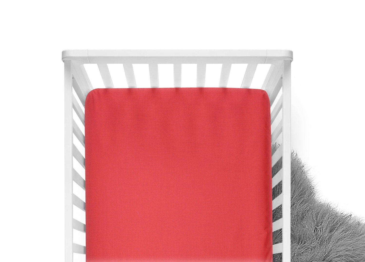 Fitted Crib Sheet Coral Solid Crib Sheet Flat Crib Sheet Etsy