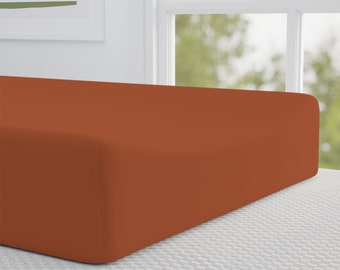 Solid Copper Orange Changing Pad Cover