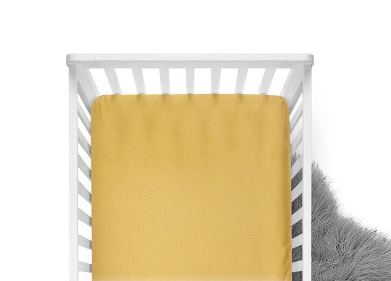 Fitted Crib Sheet Mustard Solid Crib Sheet Flat Crib Etsy