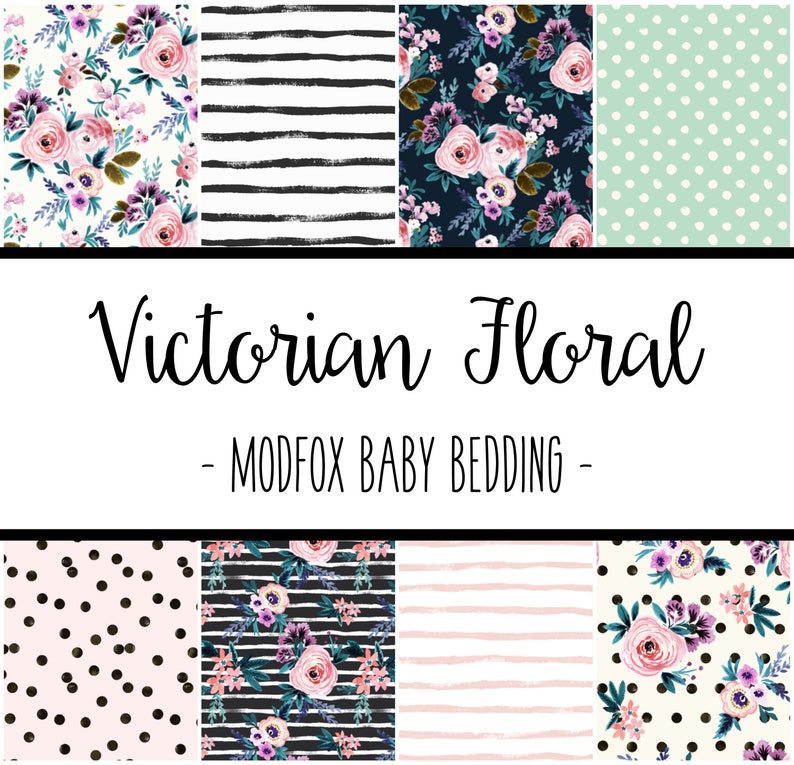 Victorian Floral Baby Bedding Floral Baby Bedding Floral Etsy