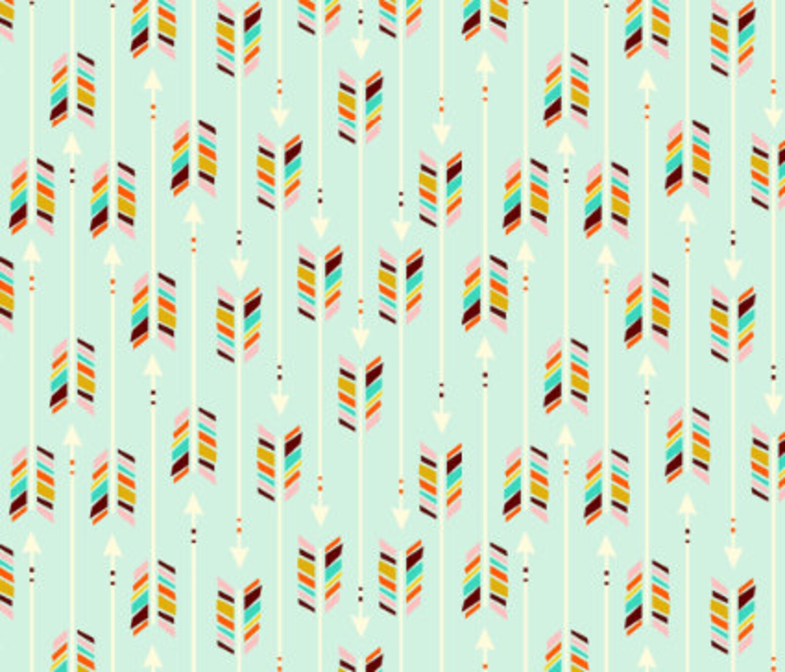 Changing Pad Cover Rainbow Arrows on Mint Mint Changing Etsy