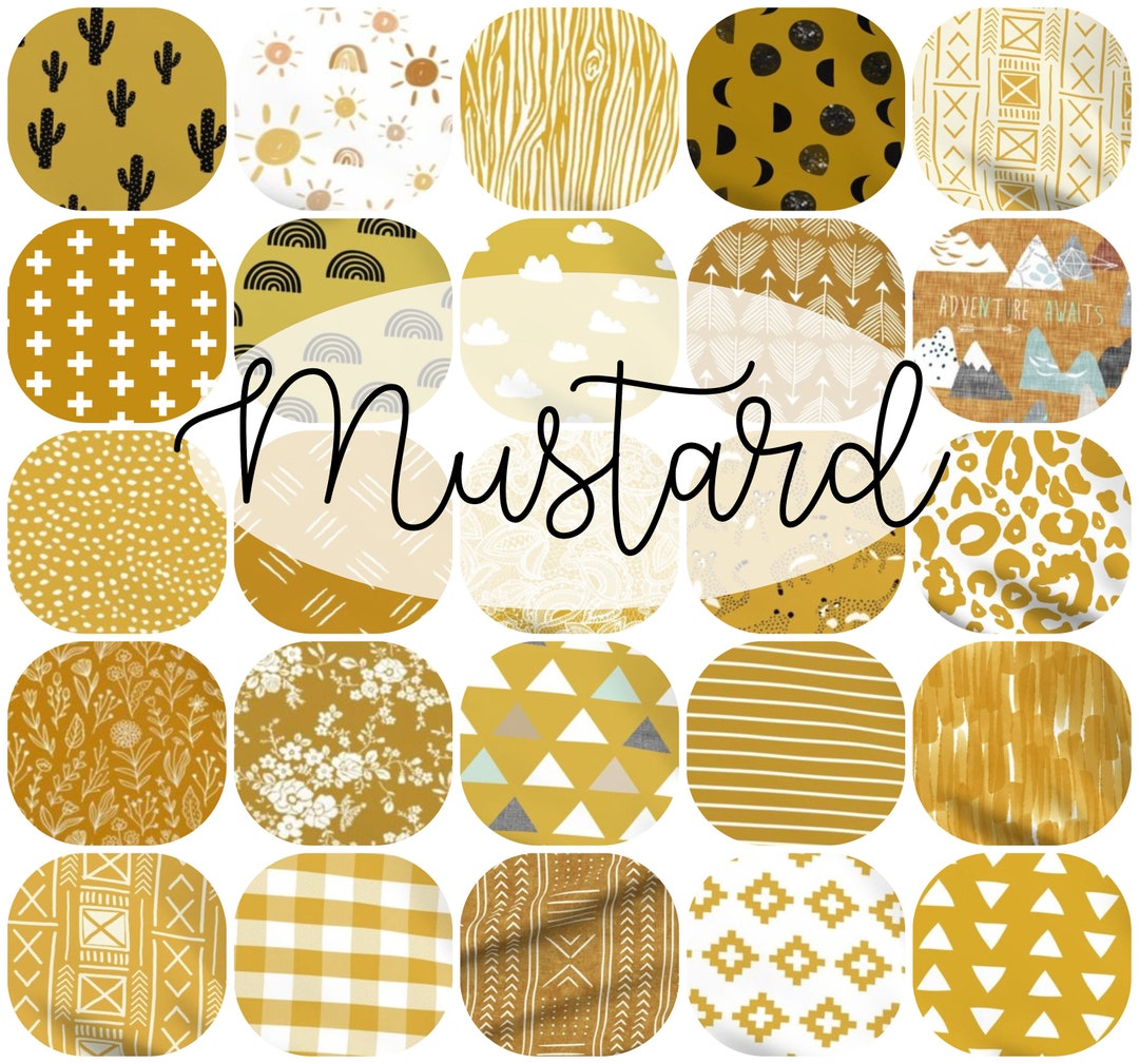 Mustard Baby Bedding . Mustard Crib Sheet . Mustard Baby Blanket