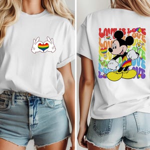 Rainbow Mickey Mouse Shirt, Disney Pride LGBTQ Tee, Gay Lesbian Pride Month T-shirt, Disney Vacation T-shirt, Human Rights Equality