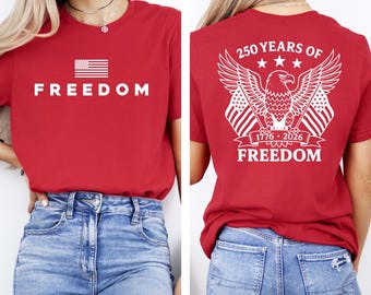 Shirt Verenigde Staten 250 jaar, American Eagle 1776–2026 jubileum T-shirt, vintage USA Patriotic
