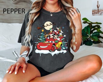 Disney Micky und Freunde Weihnachten Tee, Lightning McQueen Weihnachten Shirt