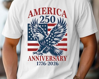 T-shirt Patriotic Eagle VS, T-shirt 250e verjaardag Amerika