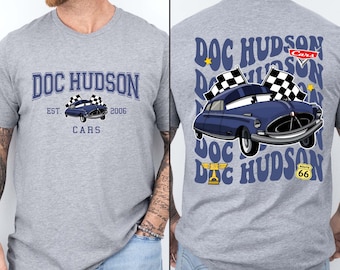 Camiseta de Doc Hudson de Disney Cars, Rayo McQueen, campeón de la Copa Pistón Doc Hudson 51
