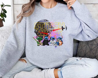 Disney Stitch Star Wars Sweatshirt, Disneyland Familienurlaub Hoodie