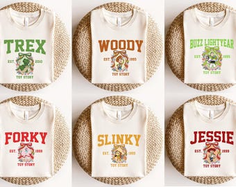 Camiseta de Toy Story de Disney, camiseta de personajes de la película Toy Story de Disney World, camiseta de regalo de Disney