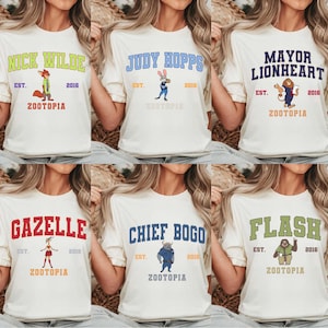 Zootopia Shirt, Birthday Gift for Zootopia Fan, Disneyland & Disney World Tee, Nick Wilde, Judy Hopps, Gazelle, Flash