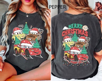 Disney Cars Weihnachten T-Shirt, Lightning McQueen Familie T-Shirt
