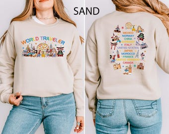 Epcot World Traveler Sweatshirt, Mickey and Friends, Family Vacation