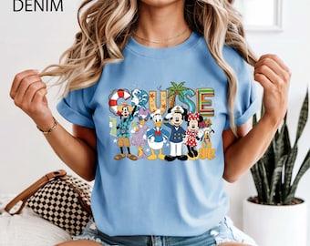 Chemises Disney Cruise, chemises famille Disney Cruise, chemises Disney Cruise Squad, chemises famille Disney Wish, chemises assorties Disney Cruise