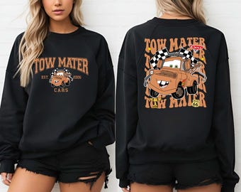 Sweatshirt Tow Mater, hoodie Disney Cars, trui Radiator Springs WDW Cars Land Piston Cup, familie-uitstapje Disney Cars