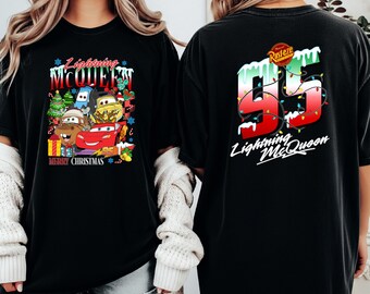 Blixten McQueen jultröja i komfortfärger, Disneyland familjetröja