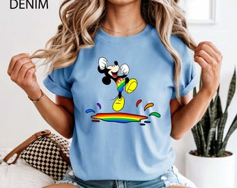Disney Mickey LGBTQ Support T-shirt, Rainbow Flag Tee, Disney Gender Equality Shirt, WDW Rainbow Tee, Pride Month Shirt