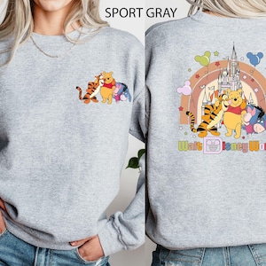 Walt Disney World Winnie The Pooh and Friends Sweatshirt, Disney Castle Pooh & Friends Magic Kingdom Hoodie